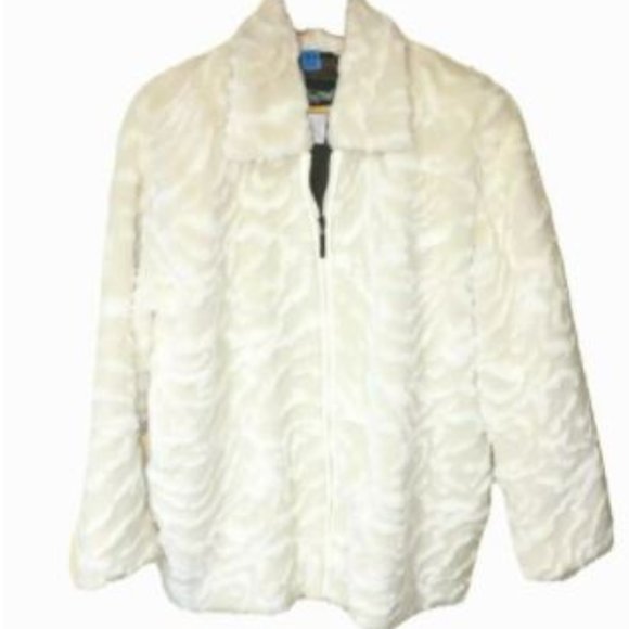 Duffel Jackets & Blazers - Duffel "Not Fur Real" Sz 12/14 Faux Fur Coat Ivory